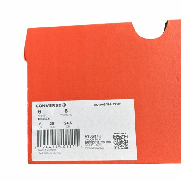 🌹Converse Chuck 70 Valentine 3D Rose Embroidered Hi 6 Men's Beige Heart A10637C - Picture 8 of 11